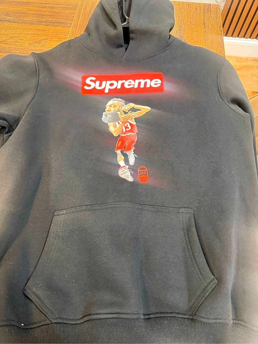 Supreme and Starter Colab 13 Basketball Hoodie Graphic Hoodie Black XXL Like New